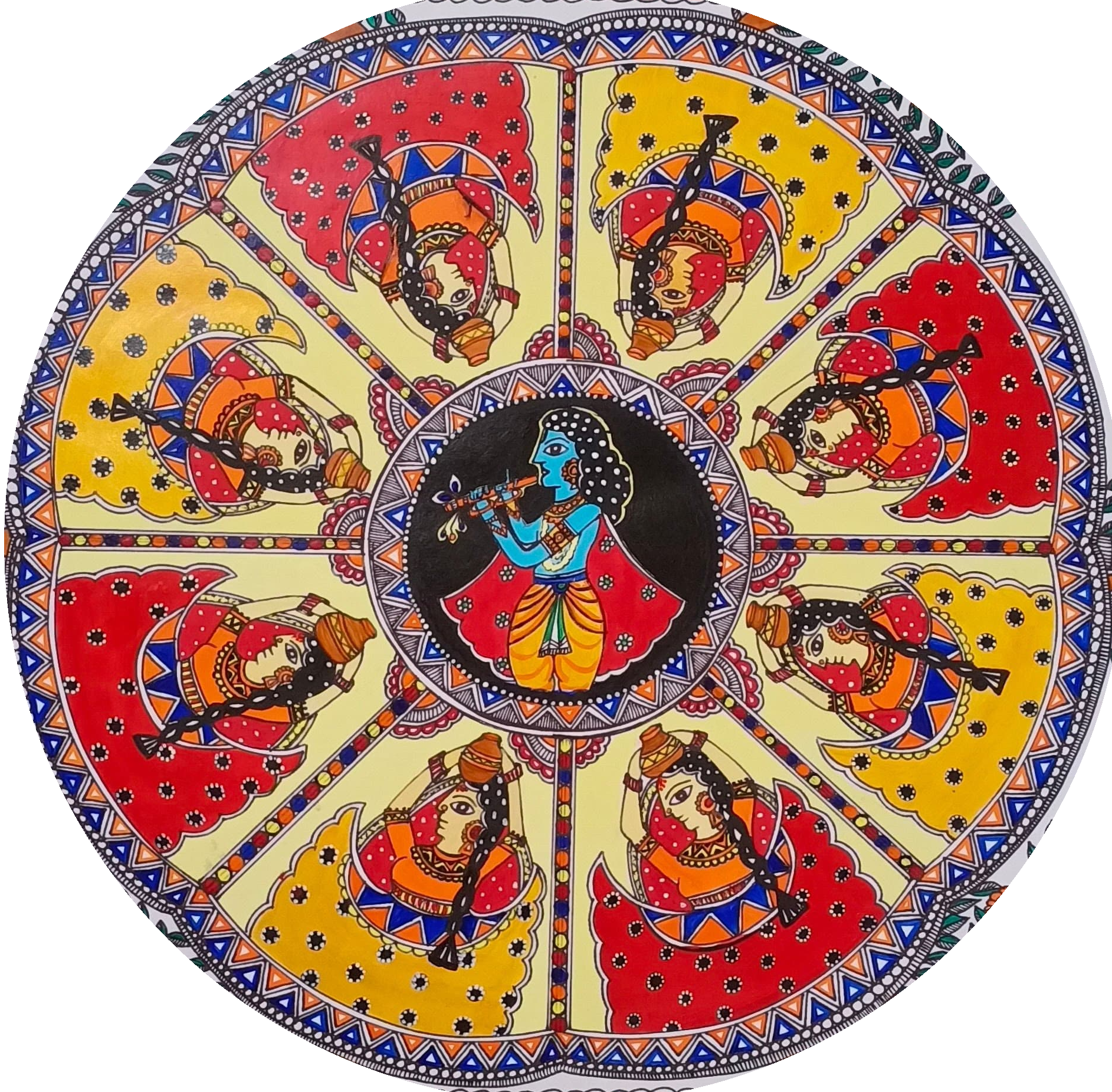 Mithila Painting - Raas